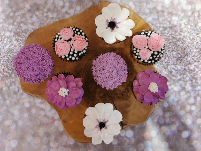 Bloemen cupcakes