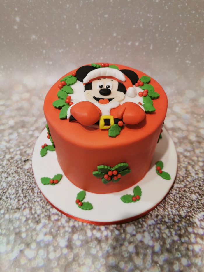 Mickey Mouse Kersttaart