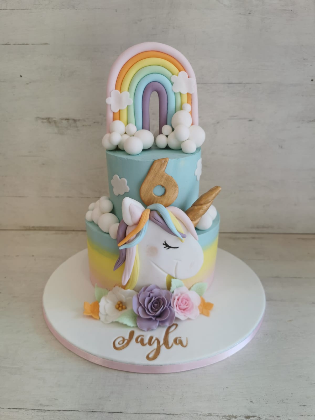 Nautisch Tarief tofu unicorn pastel regenboog taart - Enjoy-Cakes