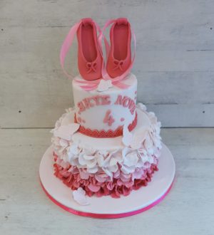 Ballerina taart fel roze