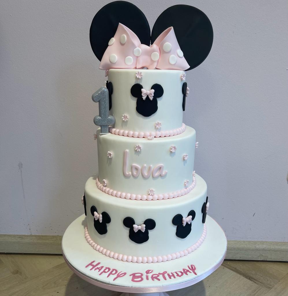 zo bijwoord worstelen Minnie Mouse taart roze - Enjoy-Cakes