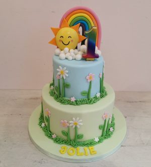 sunshine rainbow cake