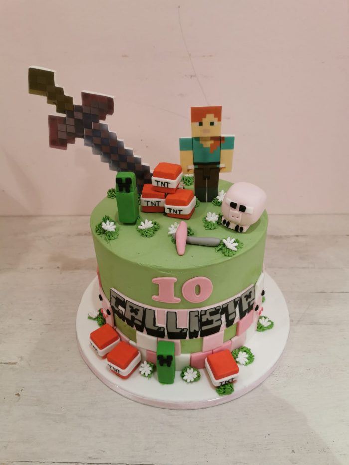 Minecraft creme taart