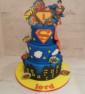 Superman taart