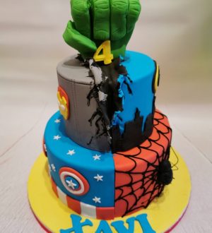 Marvel super hero taart