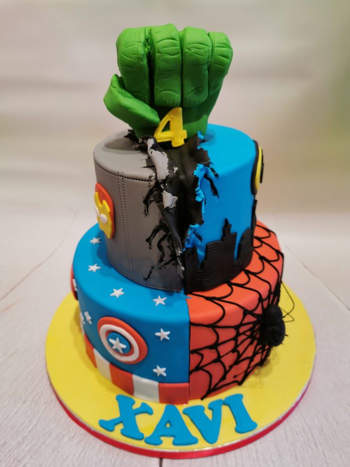 Marvel super hero taart