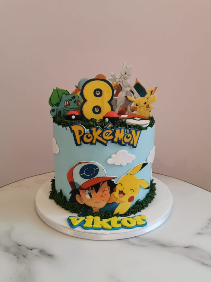 pokemon ash en pikachu taart