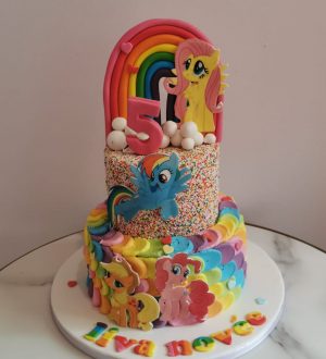 My little pony regenboog taart