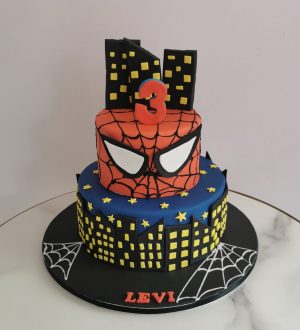 Spiderman taart