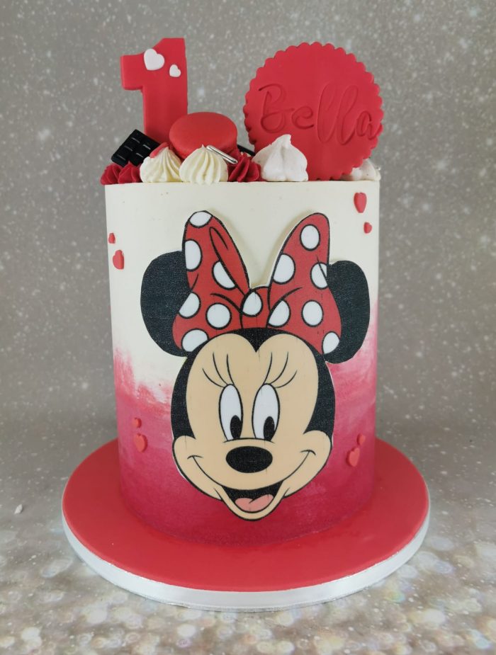 Minnie mouse creme taart