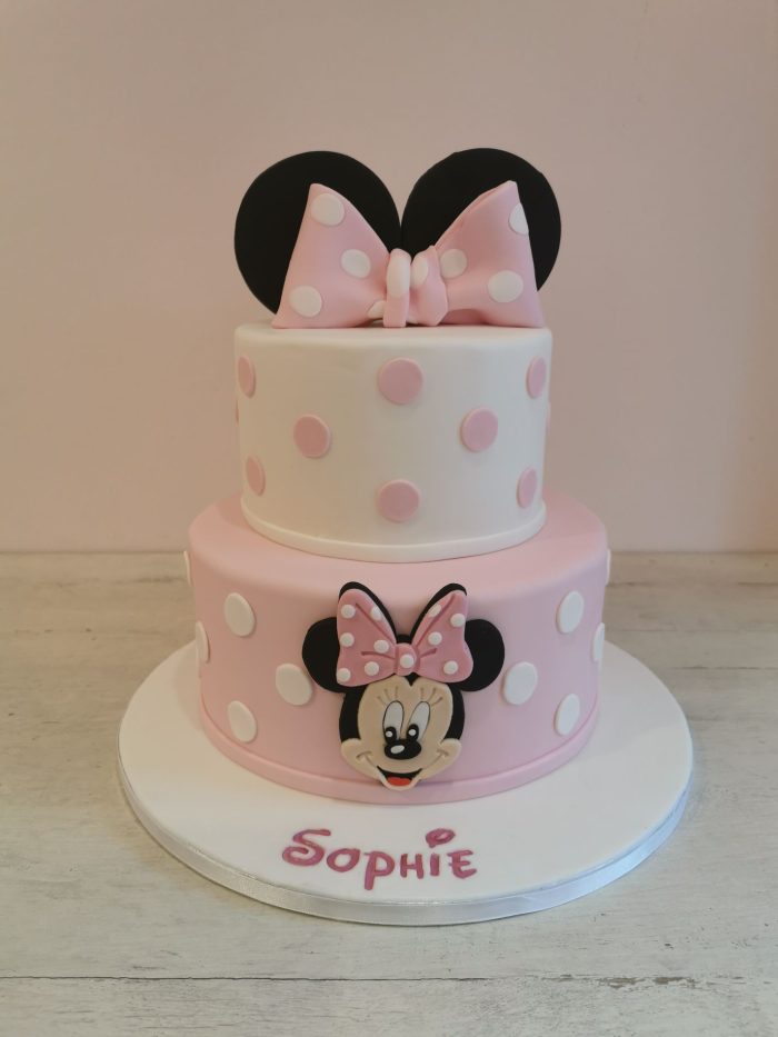 Wit met Roze Minnie Mouse taart