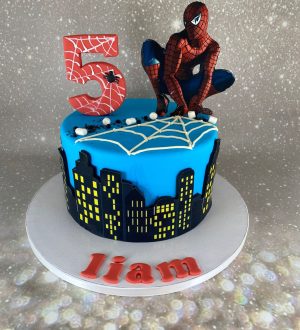 Spiderman web taart