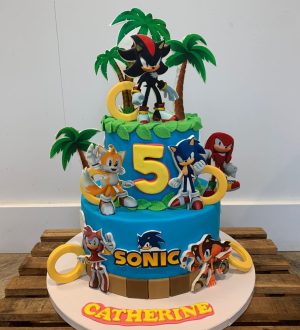 Sonic the hedgehog cake