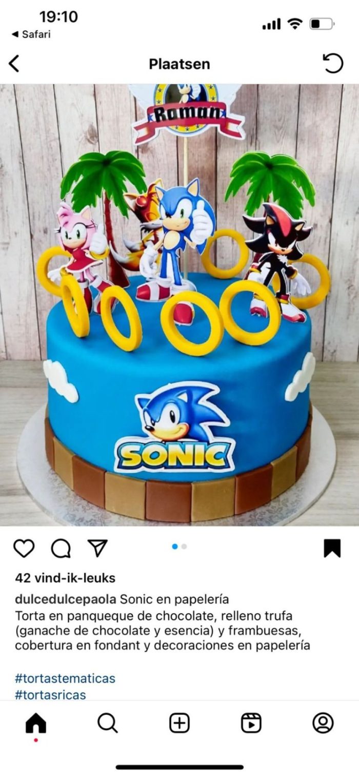 custom Sonic taart  Hani  18 november