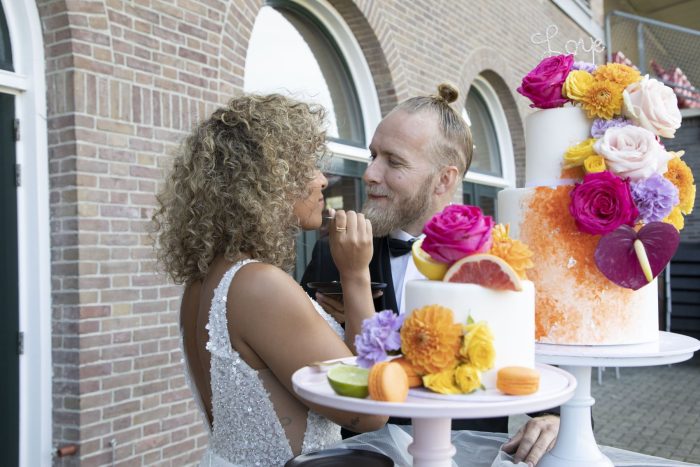 Colourfull wedding cake