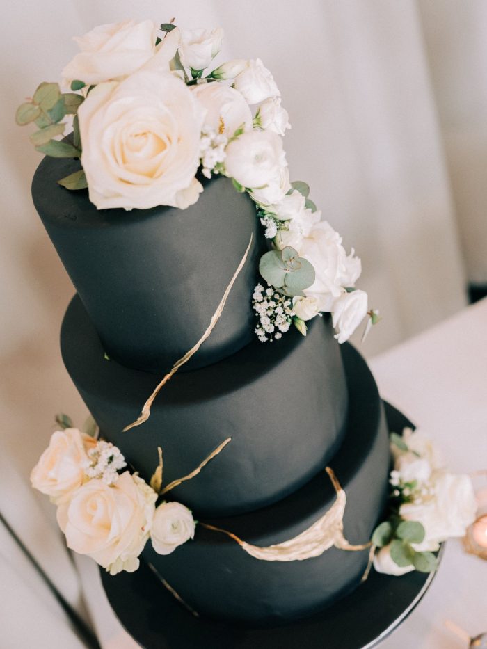 Black and Gold wedding cake