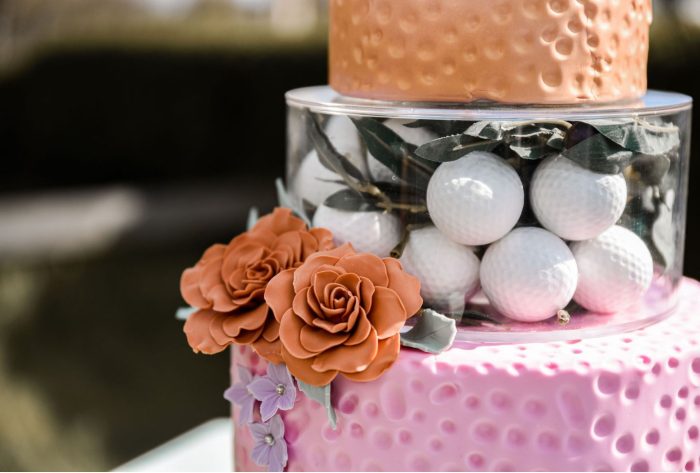 Golf style wedding cake