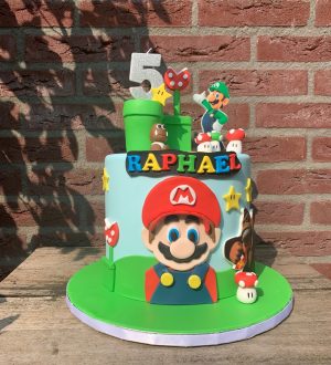 Mario Bros 3D taart