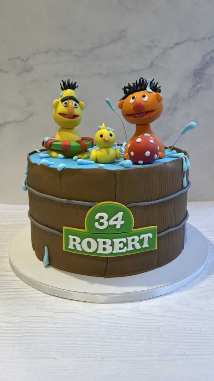 Bert en Ernie waterpret taart