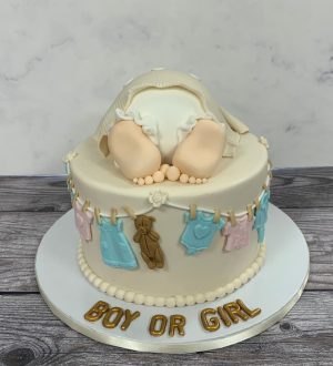 Baby billen taart gender reveal