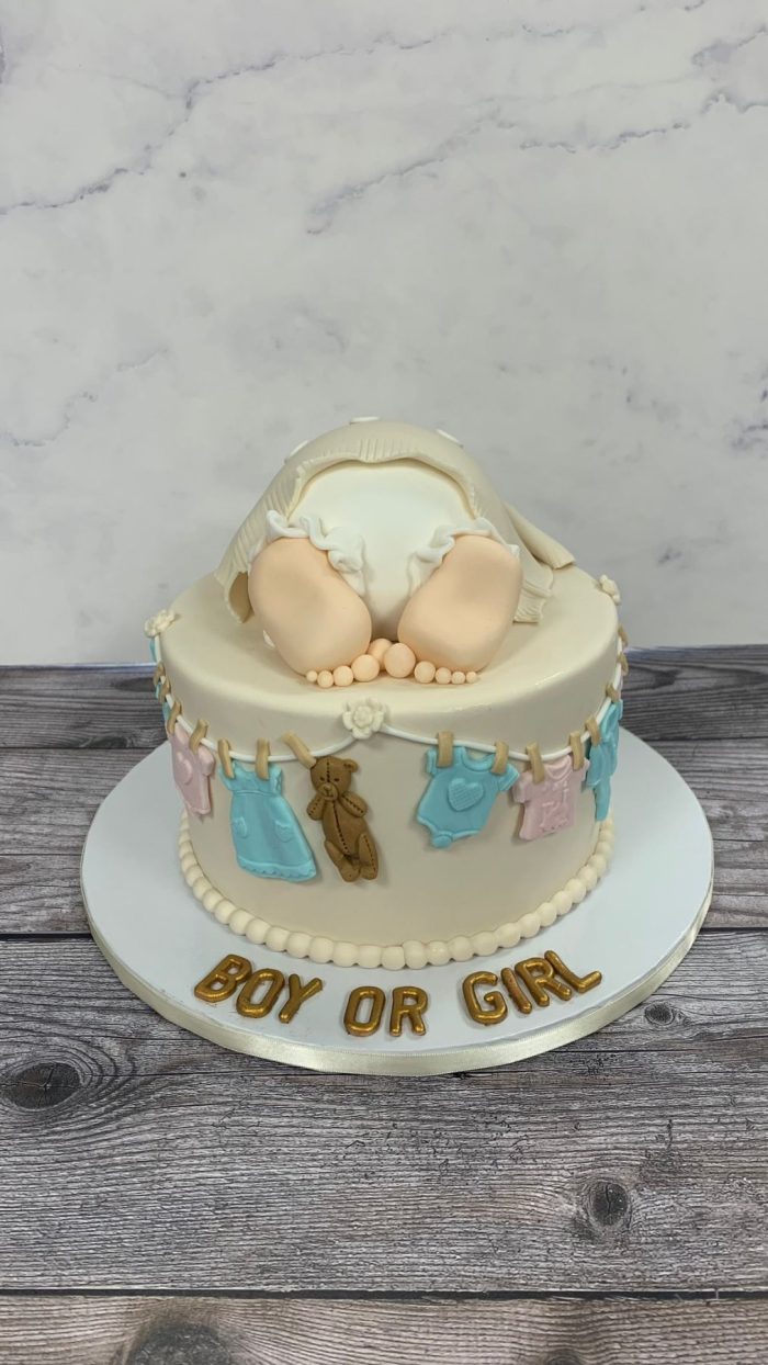 Baby billen taart gender reveal