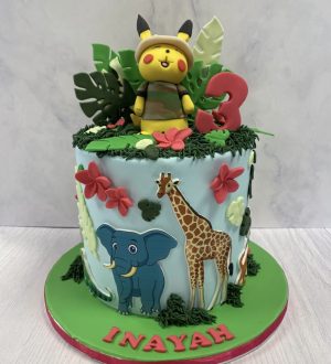 pikachu op safari taart