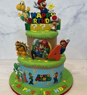 Super Mario en Luigi taart