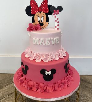 Minnie mouse ruffle taart