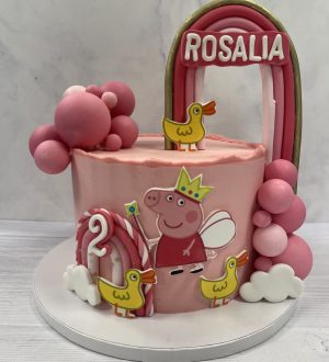 Regenboog Peppa Pig Taart