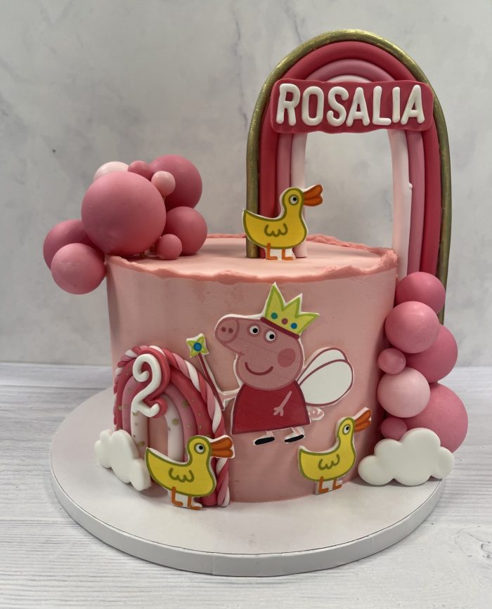 Regenboog Peppa Pig Taart