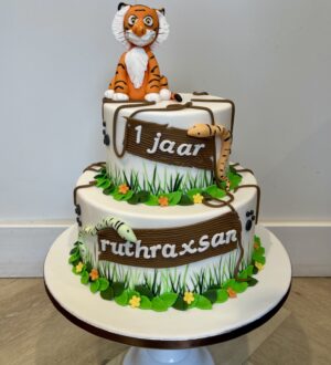 Tijger jungle taart Tijger jungle taart