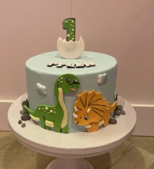 Schatige dino taart Schatige dino taart