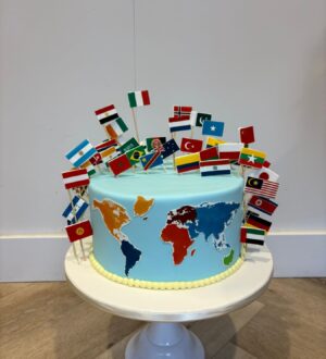 Vlaggen van de wereld taart Vlaggen van de wereld taart
