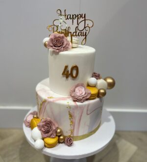 oud roze marmer gouden rozen taart oud roze marmer gouden rozen taart