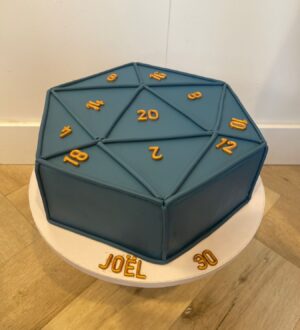 D20 dobbelsteen taart D20 dobbelsteen taart