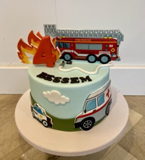 Brandweer wagen taart Brandweer wagen taart