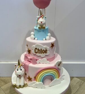 luchtballon unicorn regenboog taart luchtballon unicorn regenboog taart