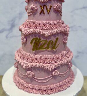 Roze vintage taart Roze vintage taart
