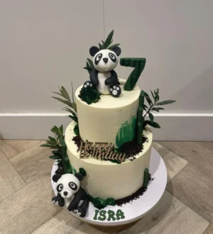 Panda's bamboe taart Panda's bamboe taart