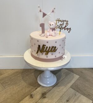 Roze beertje feest taart Roze beertje feest taart