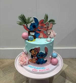 Lilo stitch en angel tropische taart Lilo stitch en angel tropische taart