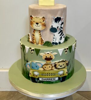 Safari dieren taart Safari dieren taart