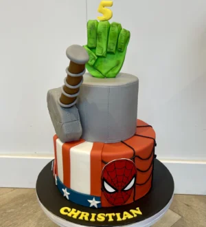 Marvel Hulk taart Marvel Hulk taart