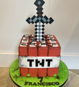 TNT minecraft taart TNT minecraft taart