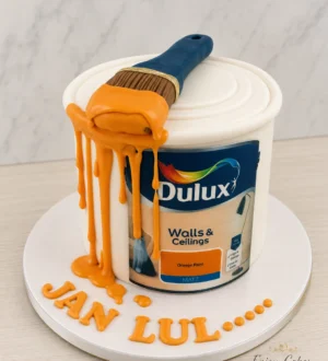 Schilder verf pot taart