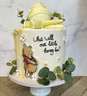 winnie the pooh gender reveal taart