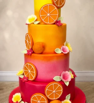 Tropische sinaasappel citrus taart